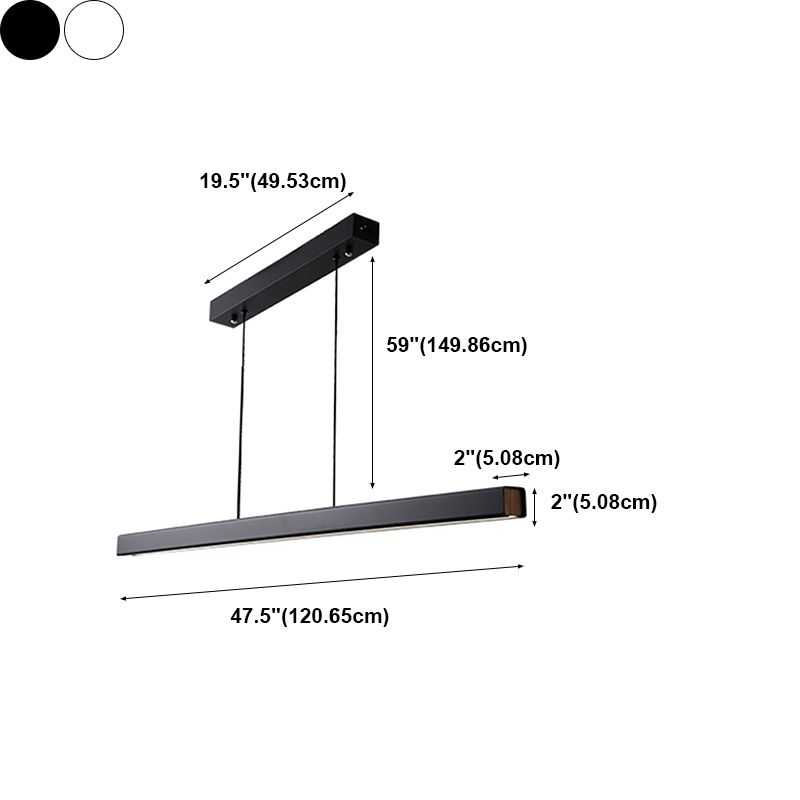 Estilo moderno lineal isla livera metal 1- Luz de luz de luz de luz
