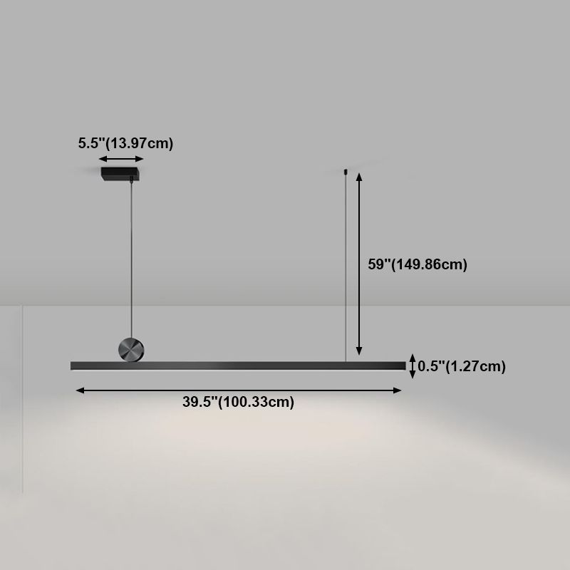 Lámpara colgante de restaurantes de 1 luces de estilo rectángulo de estilo isleño con sombra acrílica