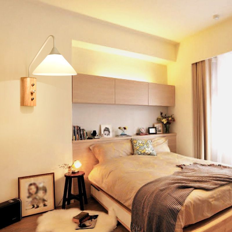 Modern Style Flared Wall Light Sconces Glass 1 Light Wall Lighting Ideas