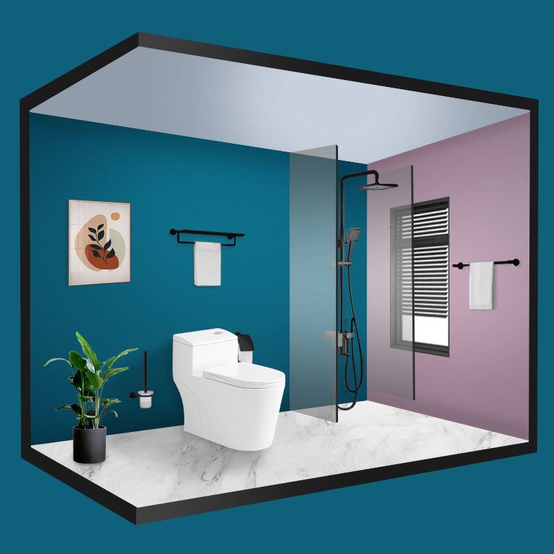 Modern Siphon Jet Toilet Bowl One Piece Bidet Toilet with Seat for Bathroom