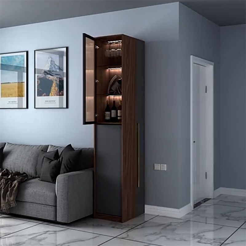 1/2/3 Pieces Counter Height Pub Set in Brown and Black, Modern