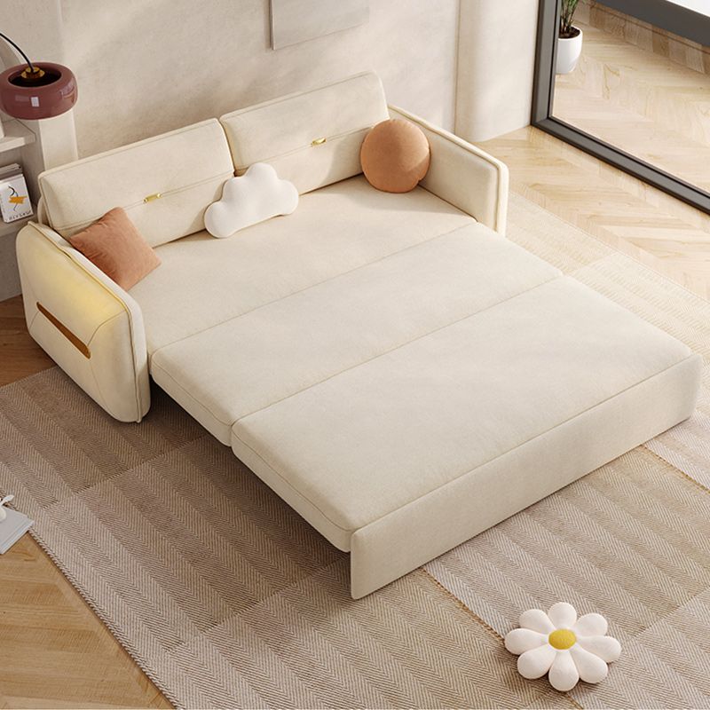 Square Arms Sofa Futon Pillow Included Futon Sofa Bed with Storage