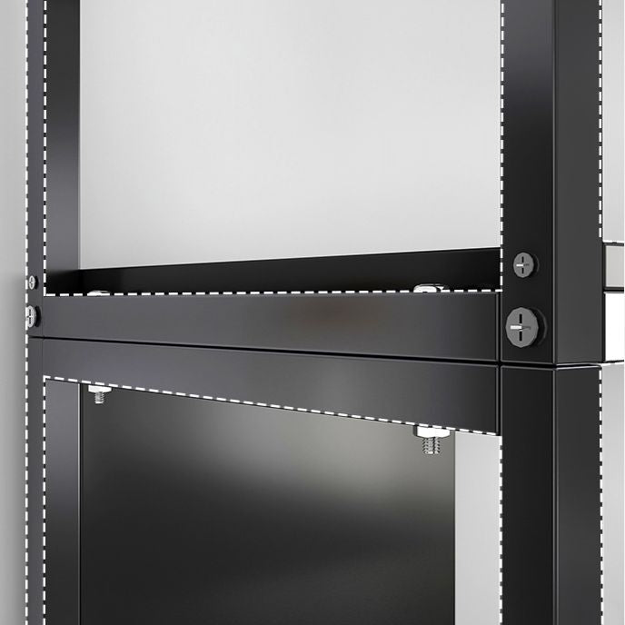 Vertical Metal Frame Etagere Bookshelf Manufactured Wood Shelf Bookcase for Living Room