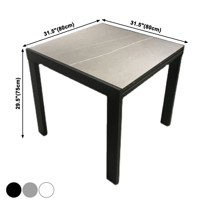 Industrial Square 35.5 '' Esstisch Stein Ausleitbare Esszimmersammlung