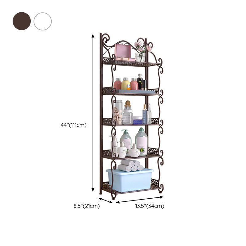 Metal Standard Bookcase Contemporary Open Back Bookshelf with Shelves