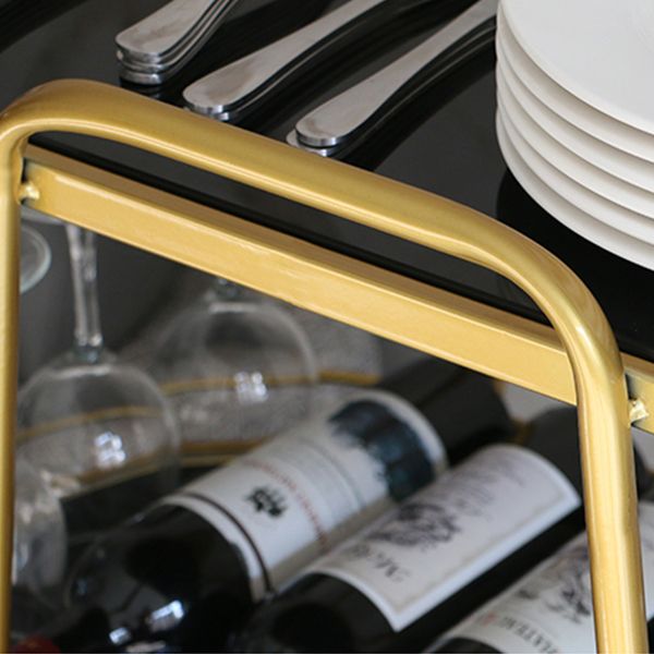 32.28"H Rolling Modern Prep Table Metal Oval Prep Table for Dining Room