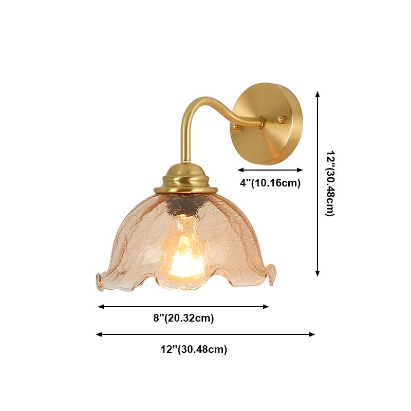Modern Style Flower Shaped Wall Mounted Lamp Metal 1 Light Wall Lighting Fixtures