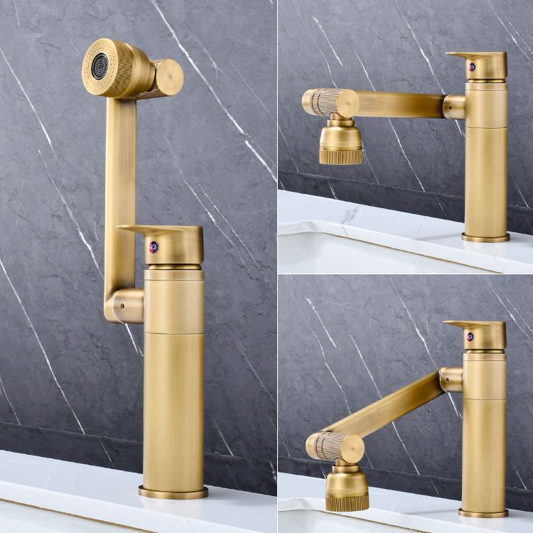 Luxury Vessel Faucet Swivel Spout High-Arc Single Handle Vessel Faucet