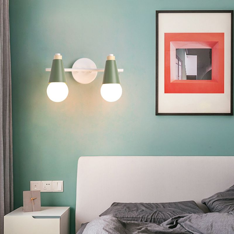 Modern Style Unique Shape Wall Sconce Metal Multi Light Wall Lighting for Bedroom