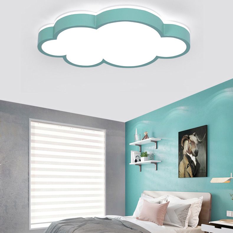 LED Bedroom Flush Ceiling Light Nordic Style Flush Mount Ceiling Light with Cloud Acrylic Shade
