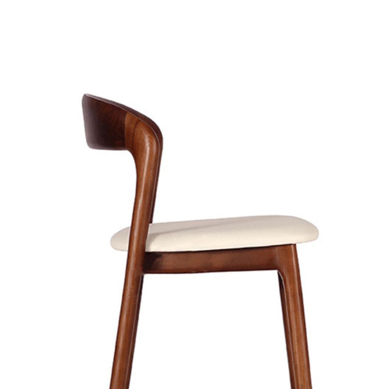 Scandinavian Indoor Bar Stools Solid Wood Bar Stool with Footrest