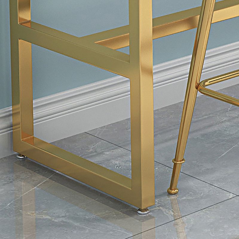 Rectangular Bar-height Table Stone Top Bistro Pub Table for Patio Use