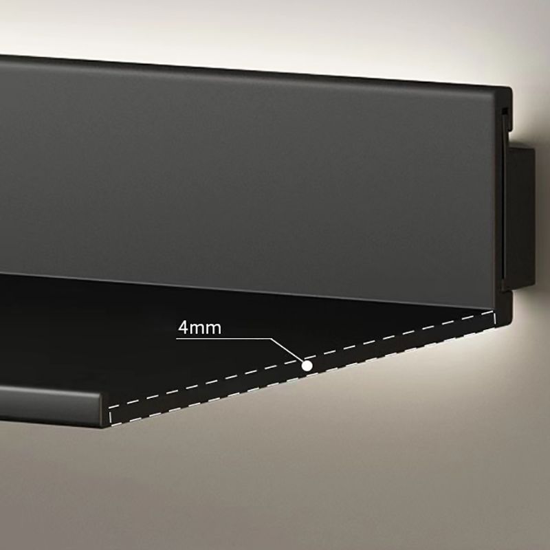 1 Shelf Metal Bookshelf Modern Floating Wall Mounted Bookcase