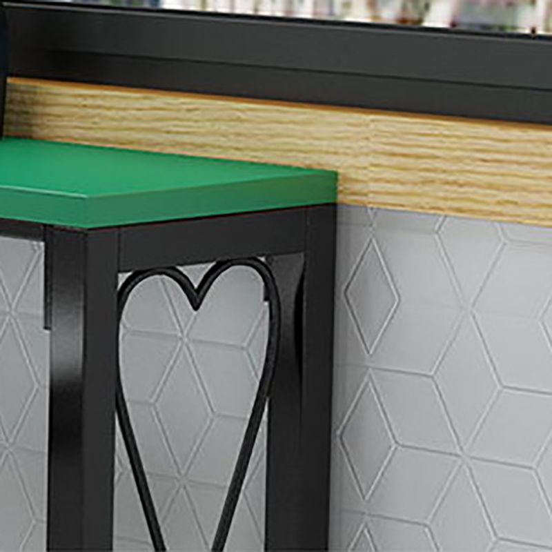 Glam Style Bar-height Table Metal Base Bistro Pub Table with Double Pedestal