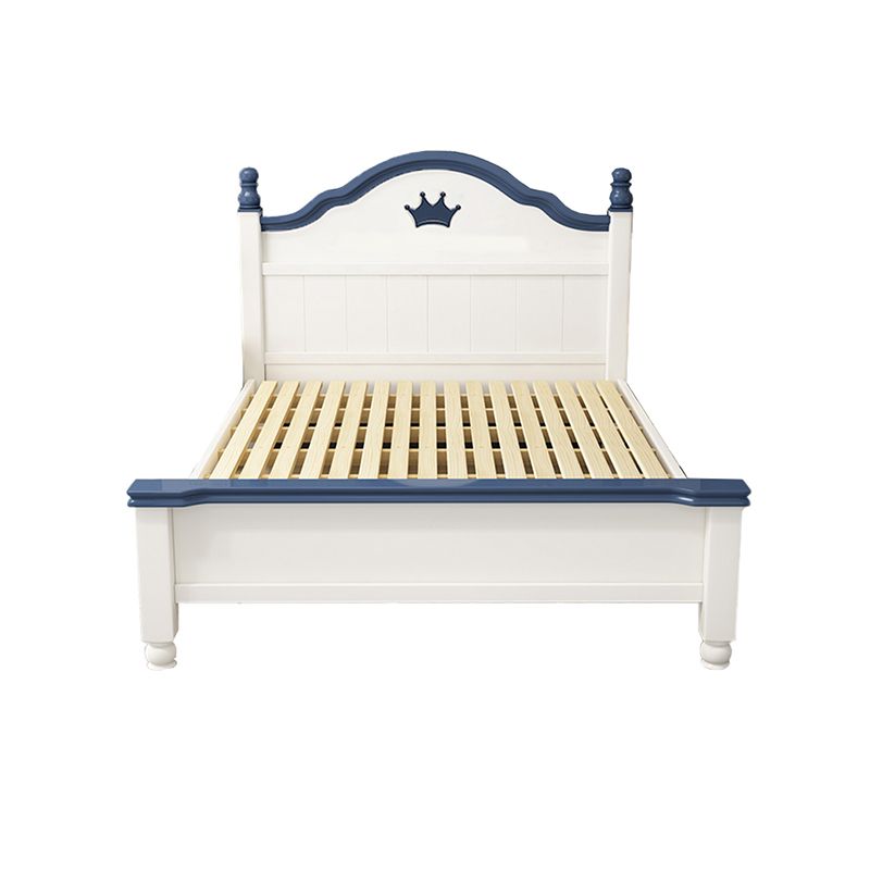 Solid Wood Standard Bed Arched Headboard Bed with Custom Legs