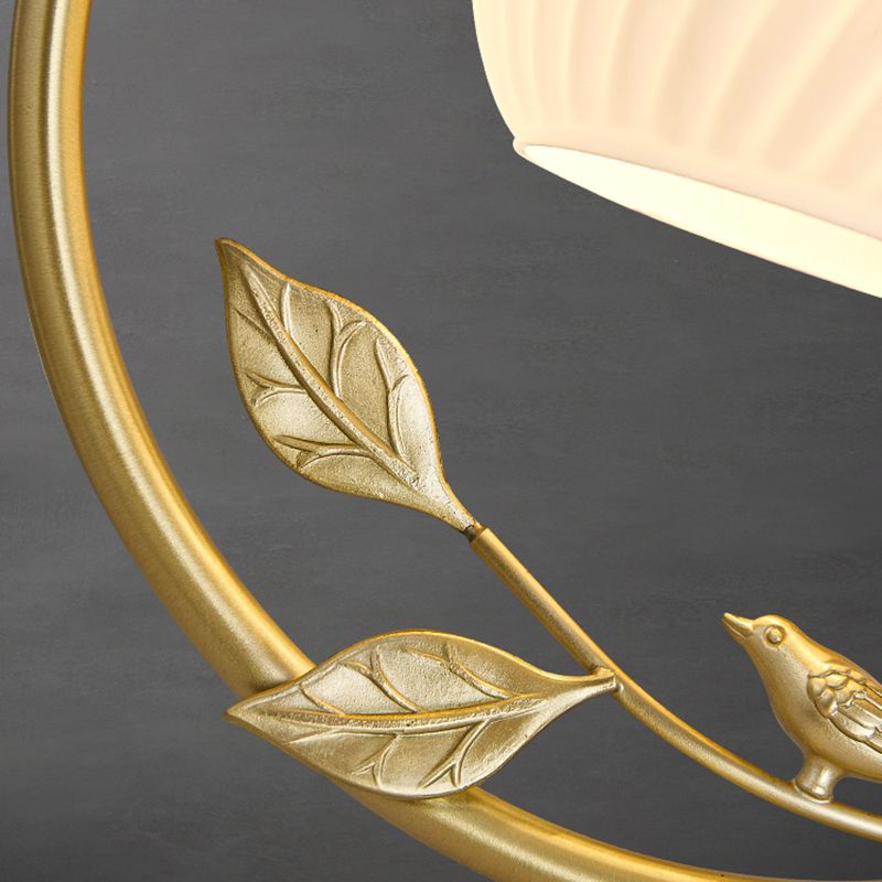 Contemporary Globe Flush Light Fixture Glass Flush Mount Lamps in Gold