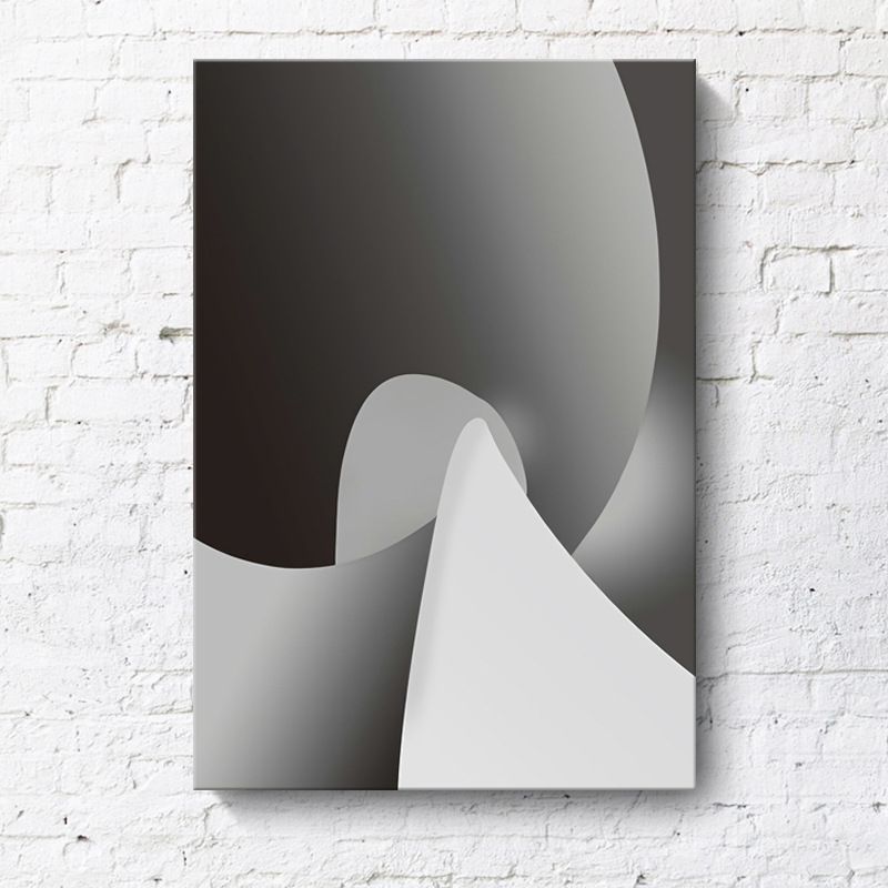 Minimalistisch abstract schilderij canvas getextureerde lichtkleurige muurkunst voor gang