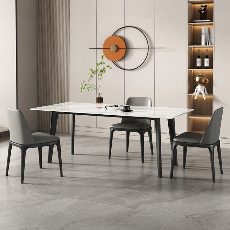 Contemporary Style Sintered Stone Dining Table Set 1/4/5/7 Pieces Dining Set for Home