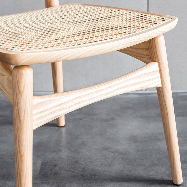 Minimalist Wood Side Dining Chairs Open Back Side Chairs for Home
