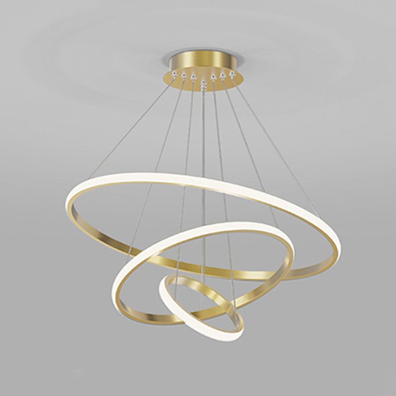 Fissaggi di illuminazione lampadario multi-strato lampada a sospensione moderna con tonalità acrilica bianca