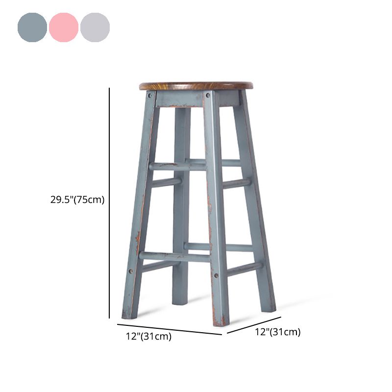 Industrial Style Bar-stool Iron Legs Counter Stool for Kitchen