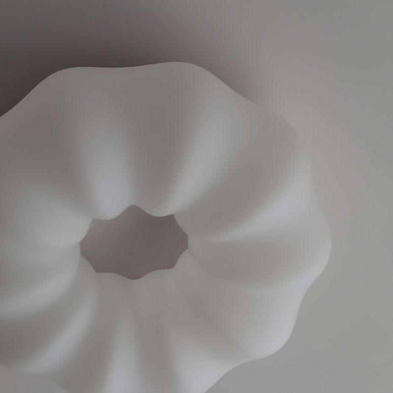 Metal Close to Ceiling Lamp Modern Style LED Cloud White Ceiling Lighting