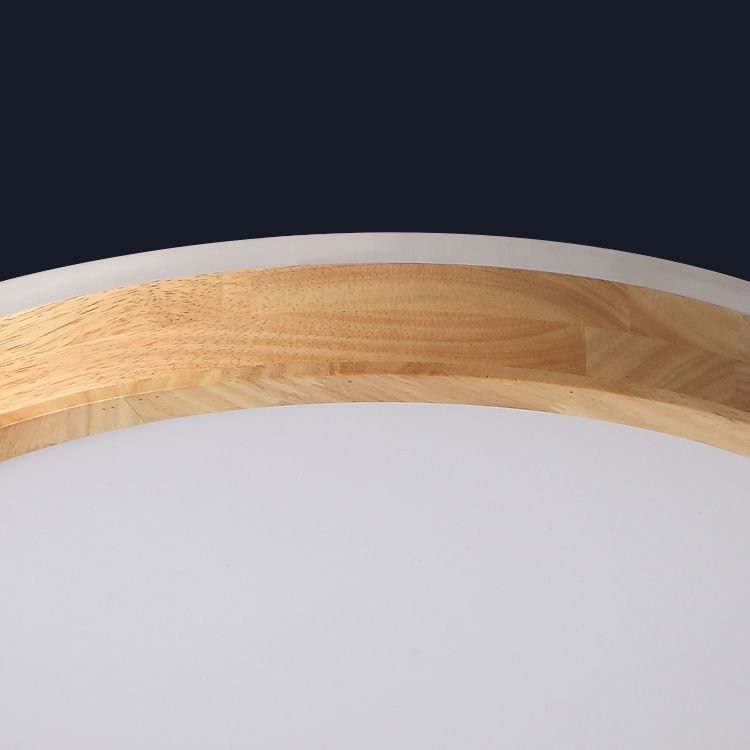 Simple Circular Flush Mount Ceiling Light Fixture Wood Flush Mount Fixture for Bedroom for Bedroom
