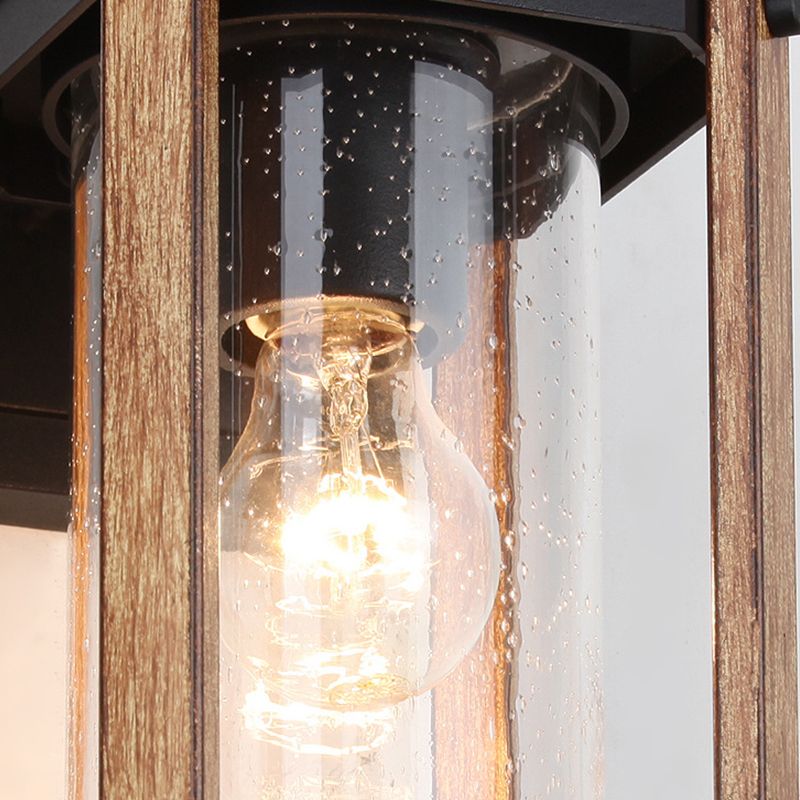 Industrial Metal Wall Light Cage Shape 11.5" High Wall Sconce with Glass for Outdoors