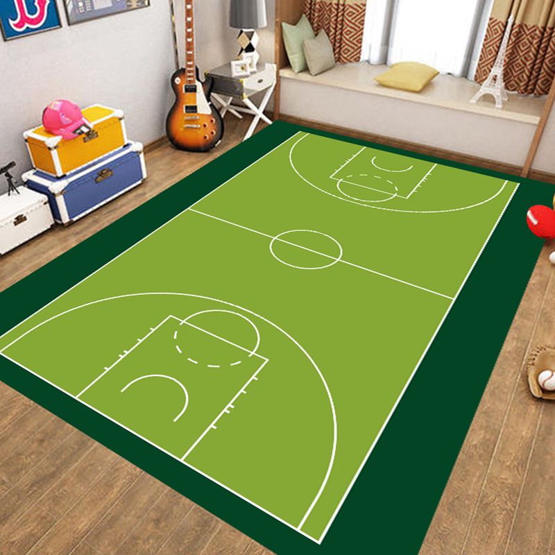 Multicolor Games Print Rug Polyester Carpet Funky Anti-Slip Backing Indoor Rug for Home Decoration