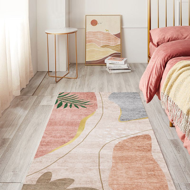 Lovely Modern Bedroom Rug Stylish Cartoon Pattern Kids Carpet Polyester Non-Slip Backing Carpet for Home Decoration