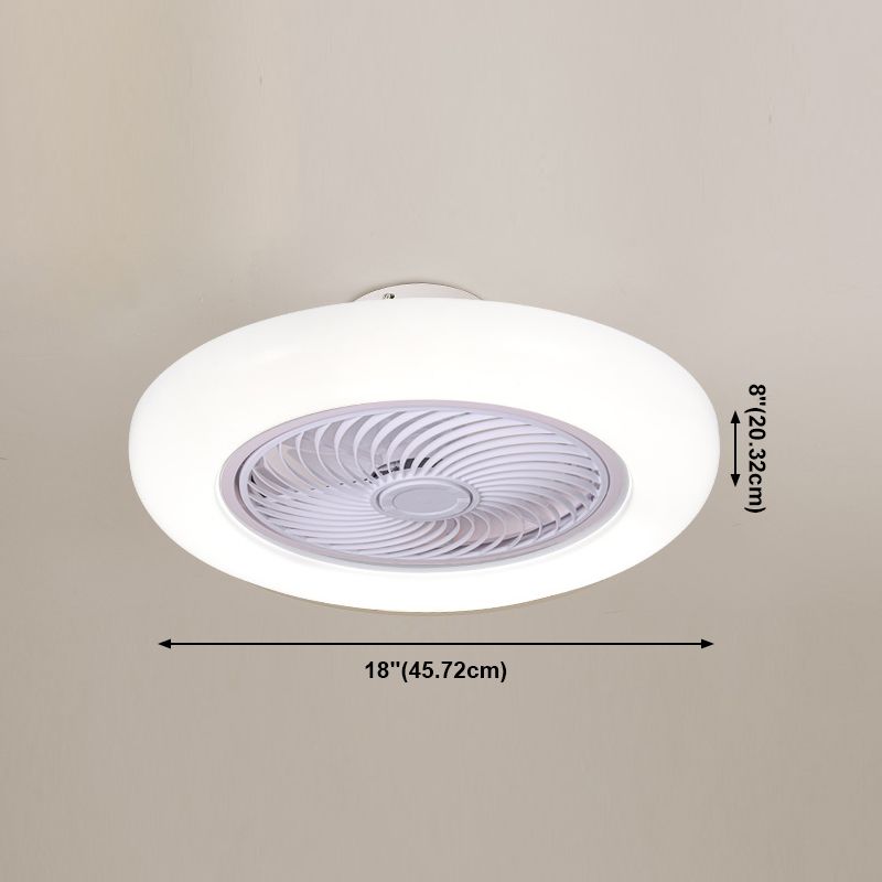 Lumo ventola a LED soggiorno semplice semplice lampada da soffitto a montaggio semifulto con ombra acrilica
