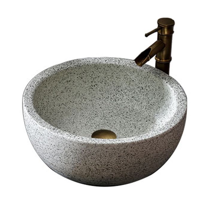 Modern Vessel Bathroom Sink Porcelain Vessel Lavatory Sink with Faucet