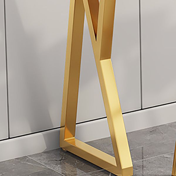 Glam Style Bar Table Rectangle Stone Bar Dining Table for Home