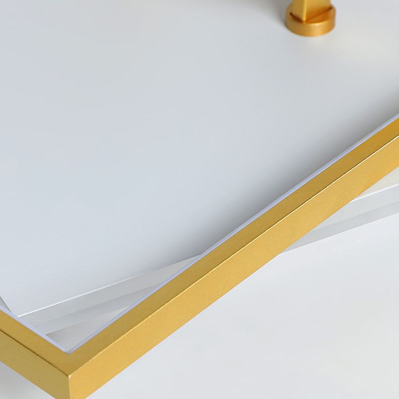 Plafonnier LED de luxe moderne en fer forgé carré encastré avec abat-jour en acrylique