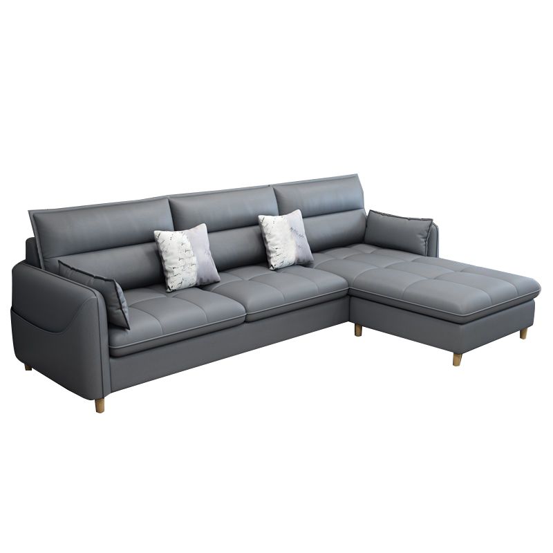 Scandinavian Removable Cushions Square Arm Sofa/Sectionals with Storage
