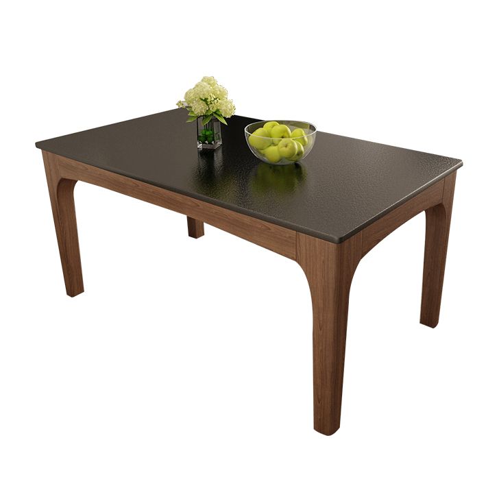 Contemporary Kitchen Rectangle Dinner Table 4 Legs Dining Table