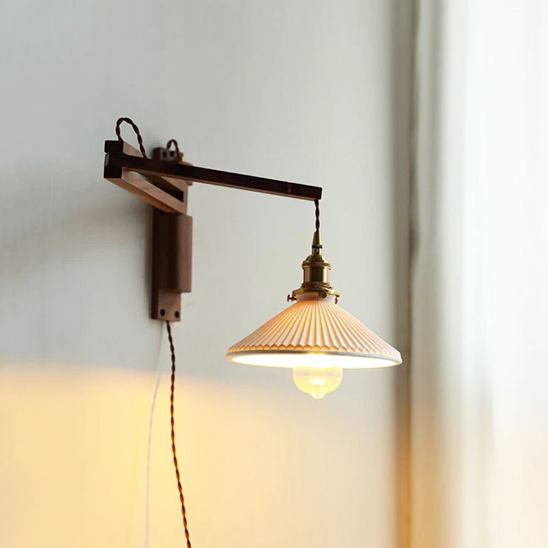 Modern Wood Wall Sconce Bedroom Study Room Lighting Bar Indoor Light