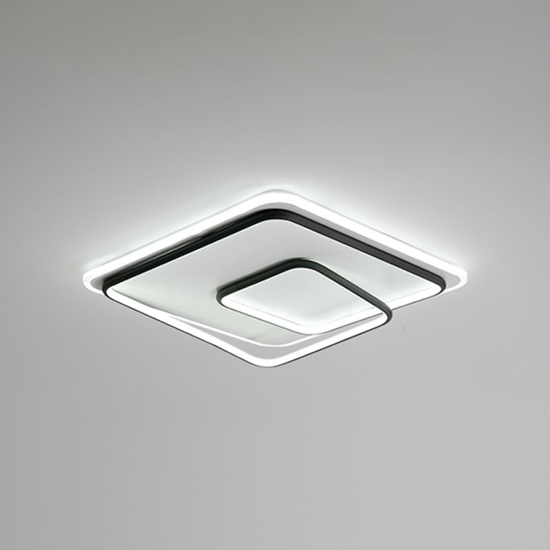 Quadrato Forma Soffitto Fissaggio Moderno Stile Metallo 2 Luce Soffitto Luci