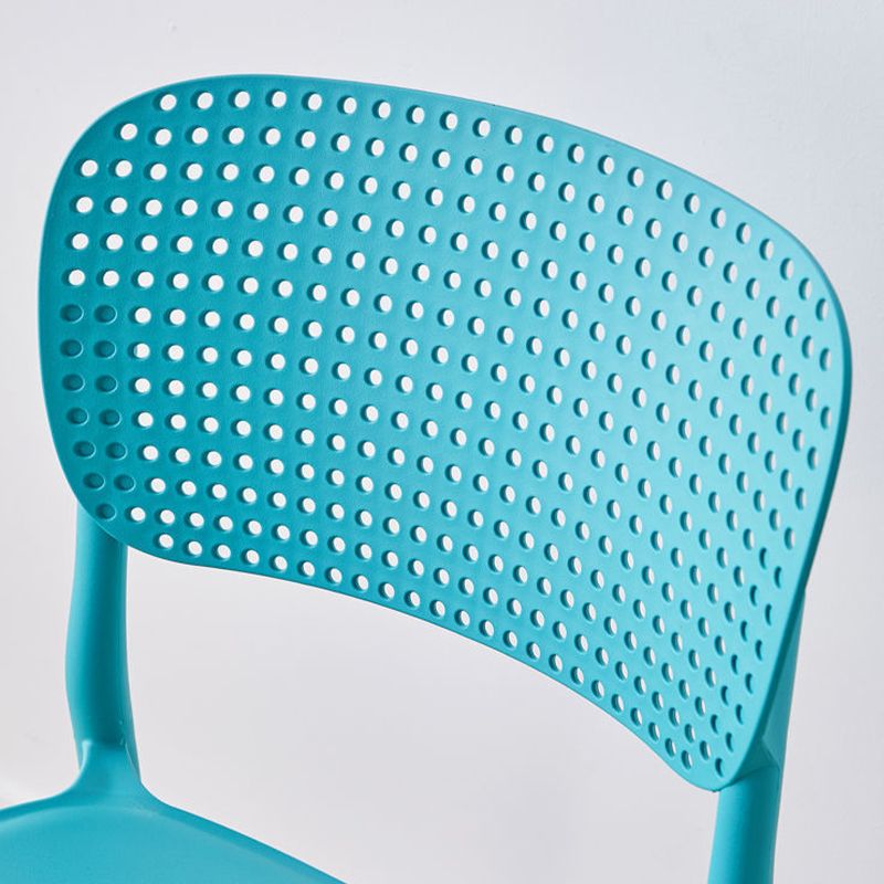 Open Back Dining Side Chair Modern Indoor-Outdoor Plastic Chair