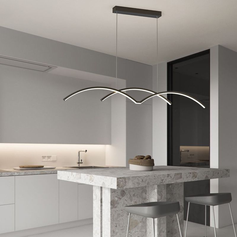 Modernism Kitchen Island Lighting LED Golden/Black Ceiling Light for Home