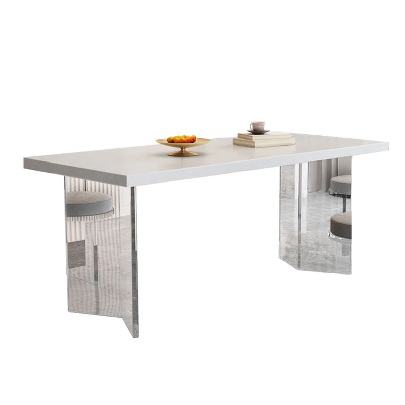 Modern Rectangle Stone Dining Table 1/2/5/7 Pieces Dining Set for Cafe