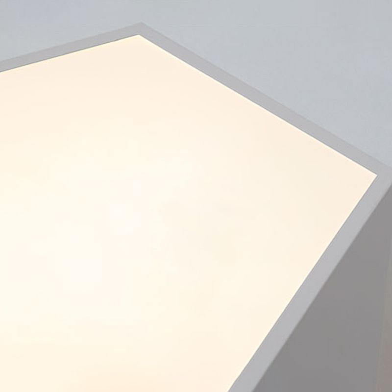 Plafonnier en forme de géométrie de style moderne, éclairage de plafond en métal à 1 lumière pour chambre à coucher