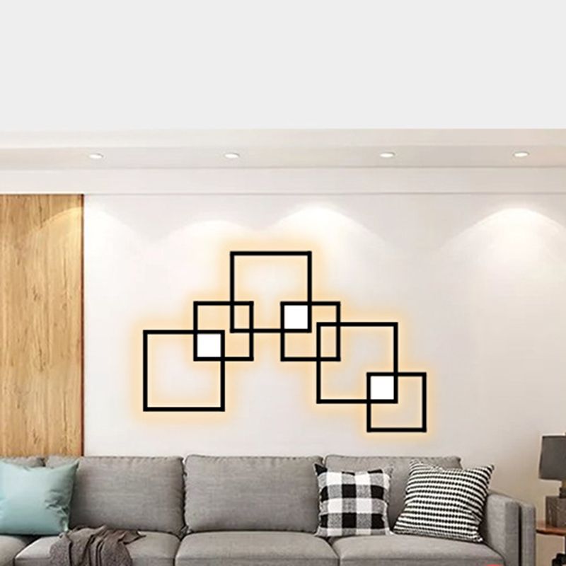 Square Lines Home Decorative LED Wall Lamp Modern Simplicity Style Aluminum Sconce Light for Living Room