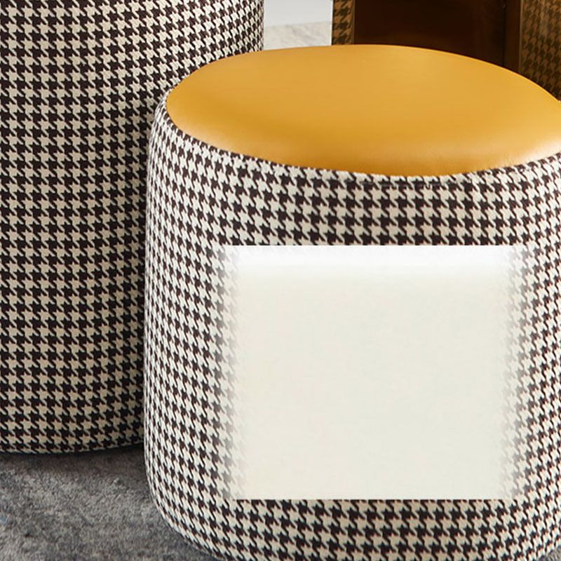 Modern Stain Resistant Pouf Round Shape Pouf for Living Room