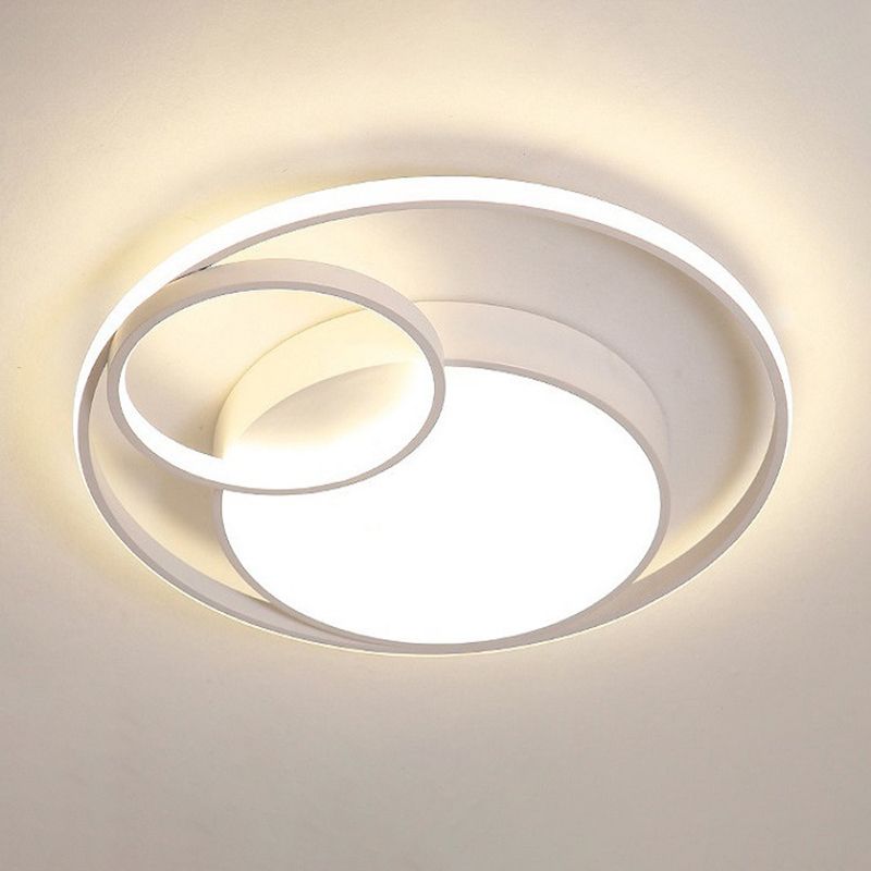 Nordic Halo Ring LED Unterputzleuchte aus Metall für Schlafzimmer, Deckeneinbau