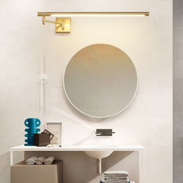 Linear Metal Wall Mounted Lights Modern Wall Mounted Light Fixture for Bathroom