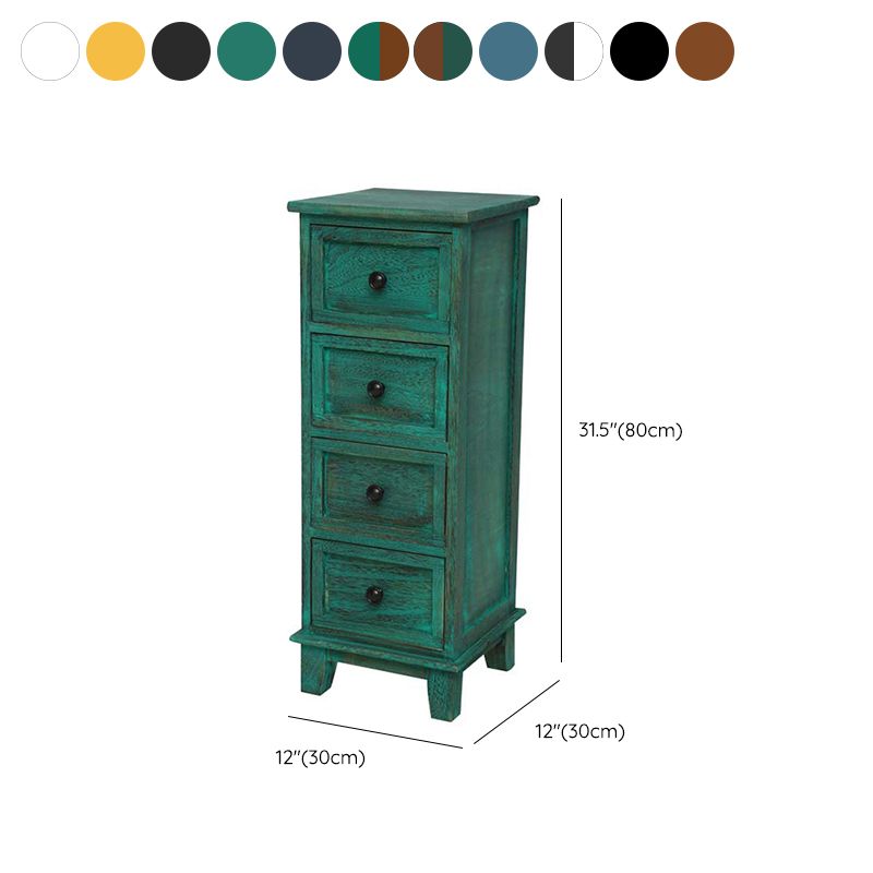 Coastal Dresser Solid Wood Storage Chest with 4/5/6 Drawers , 11.7-inch Width