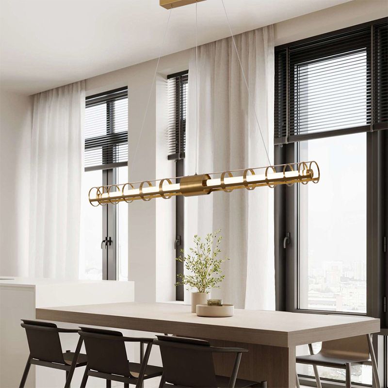 Luz de la isla de estilo posmoderna Luz de colgante de colgantes de metal para sala de estar