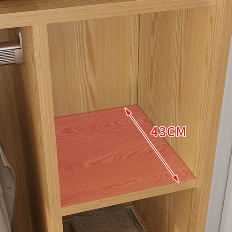 Contemporary Hanging Clothes Rack Solid + Manufactured Wood Kid's Wardrobe