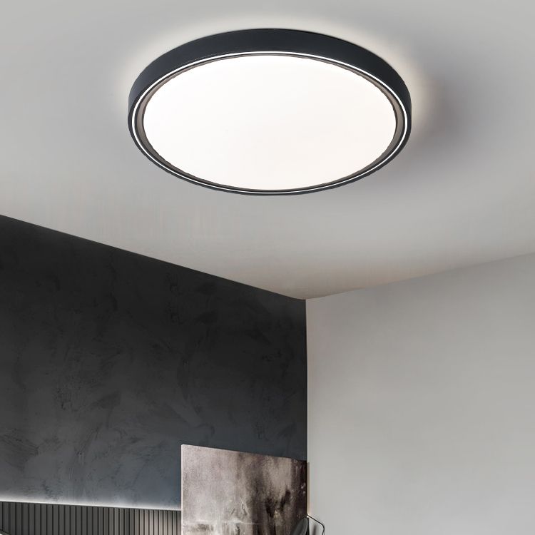 Plafoniera a LED circolare in acrilico in moderna semplicità apparecchio da soffitto in ferro battuto per camera da letto